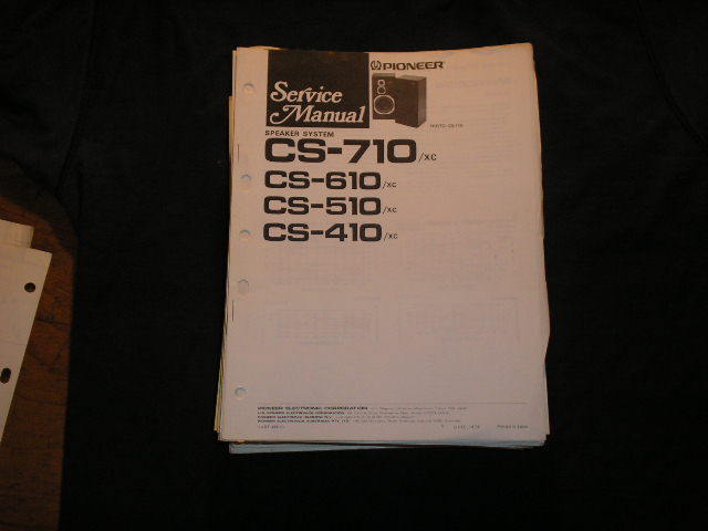 CS-610 CS-410 CS-510 SC-710 Speaker System Service Manual ART-488


